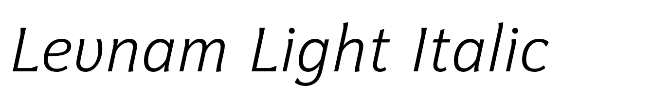 Levnam Light Italic